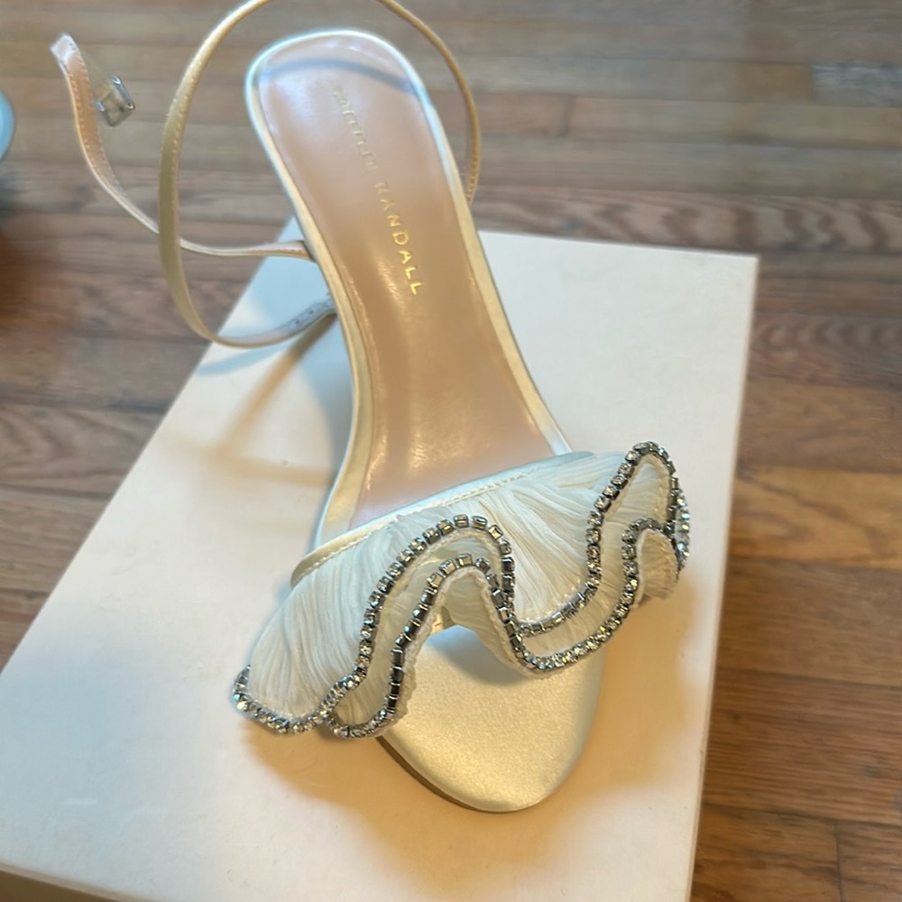 Loeffler Randall Estella 90MM Ruffled Organza Sandals
